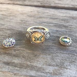 Brighton Interchangeable Magnet Face Silver Ring